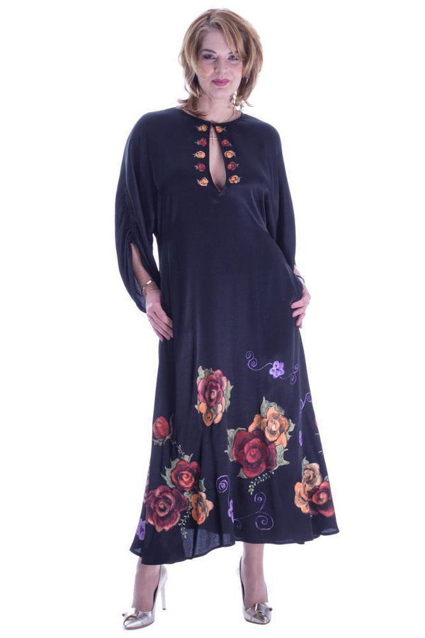 Rochie matase pictata manual  Liza Panait Liza Panait Online Boutique